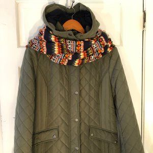 GH Bass & Co Quilted Coat NWT GrapeVine Green